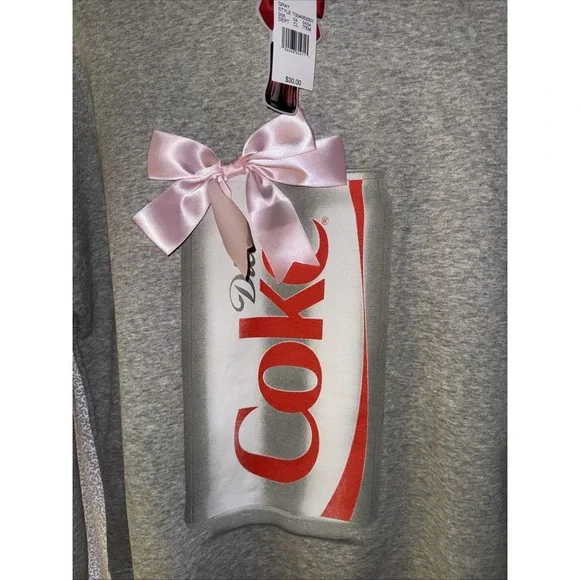 Diet Coke Hoodie Medium Gray Oversized Graphic Sweatshirt Limited‎ Edition - Picture 2 of 4